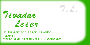 tivadar leier business card